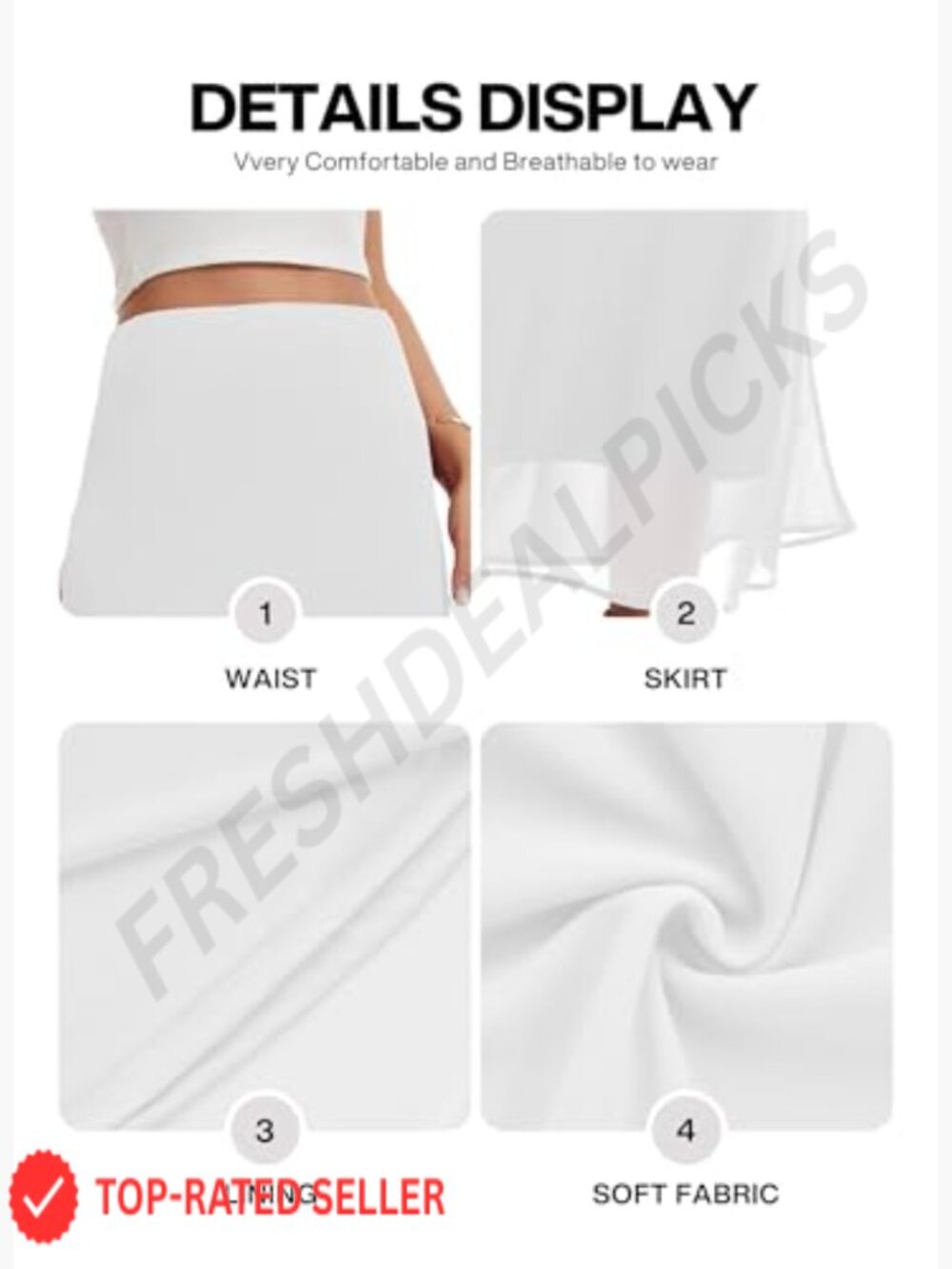 Chiffon Maxi Skirt High Elastic Waist A-Line Flowy Midi with Lining Business - Picture 7 of 7